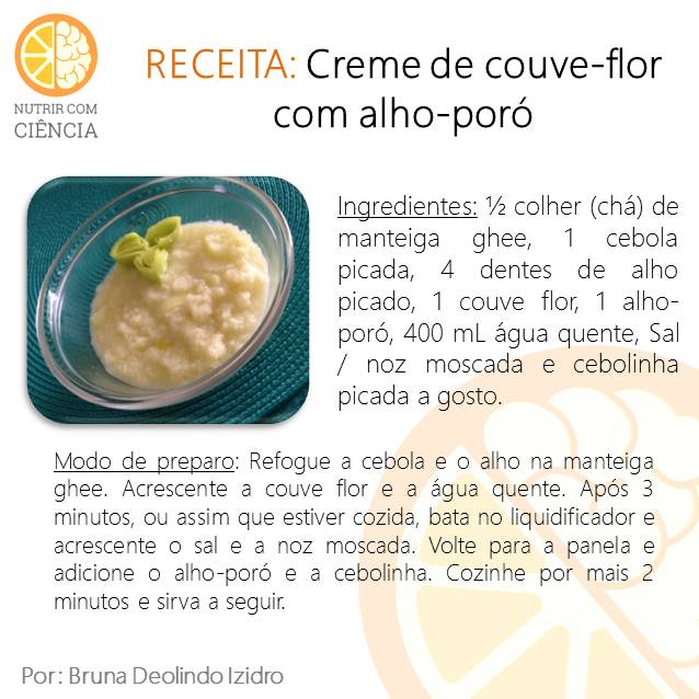 Creme de couve-flor com alho-poró