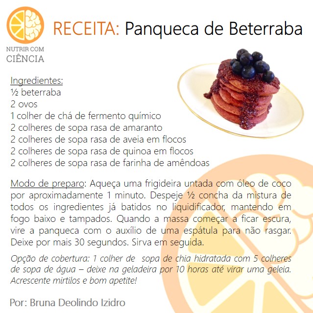 Receita Panqueca de Beterraba