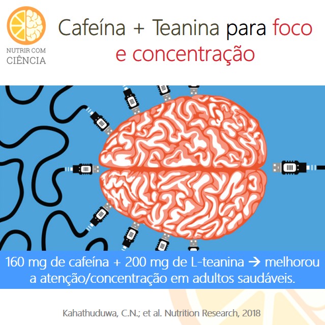 Teanina, cafeína e foco