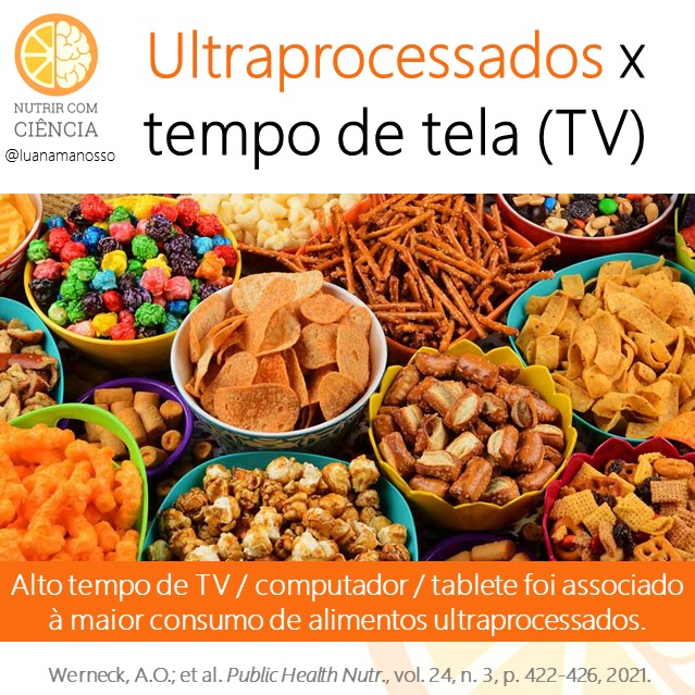 Tempo de tela e alimentação