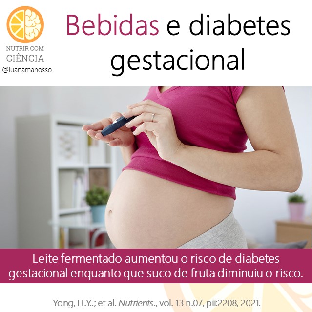 Bebidas e diabetes gestacional