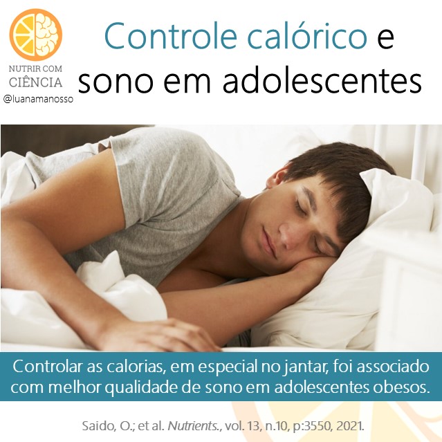 Calorias e sono