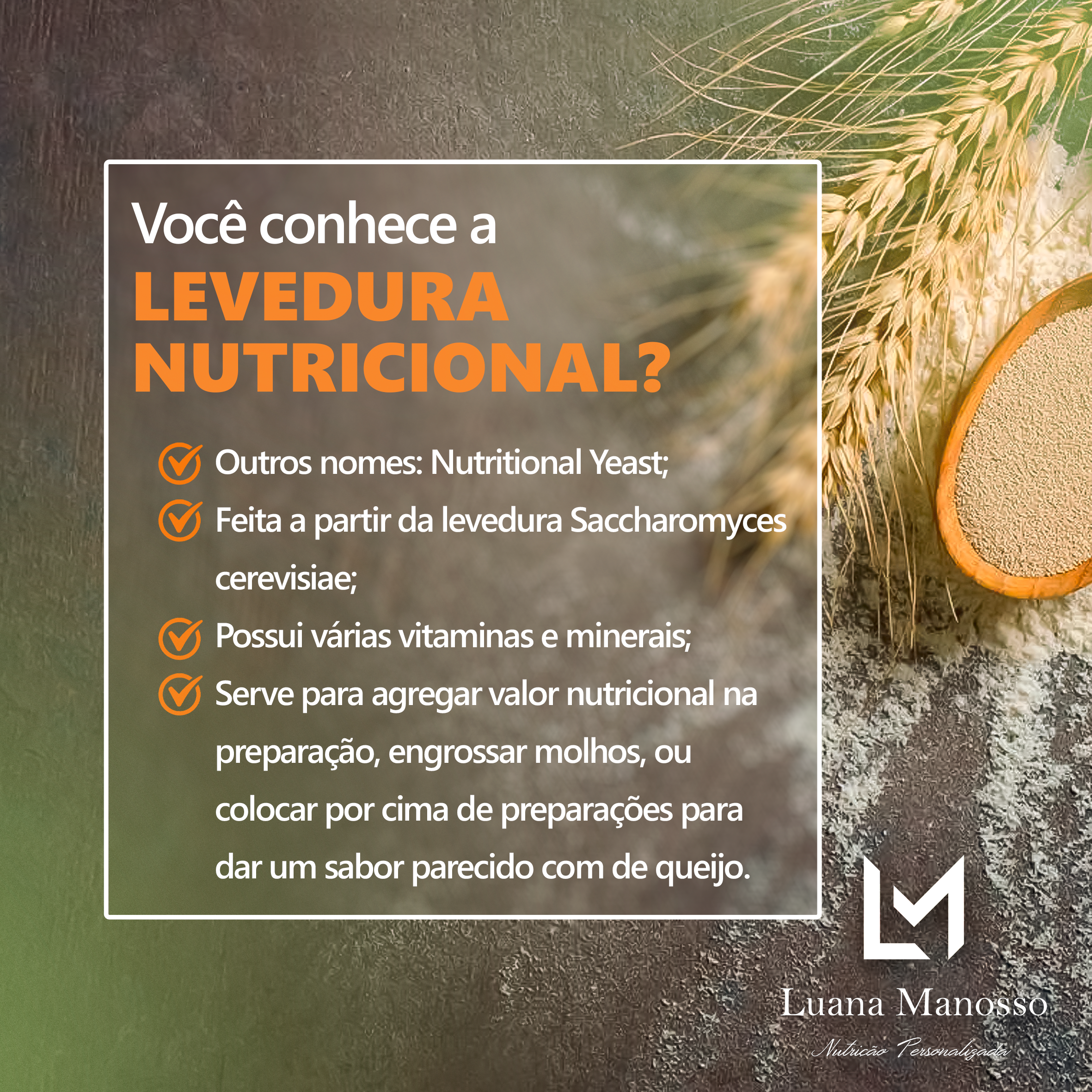 Você conhece a LEVEDURA NUTRICIONAL?