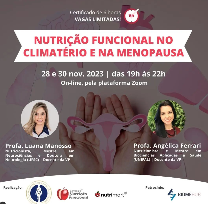 curso nutrição funcional no climaterio e menopausa